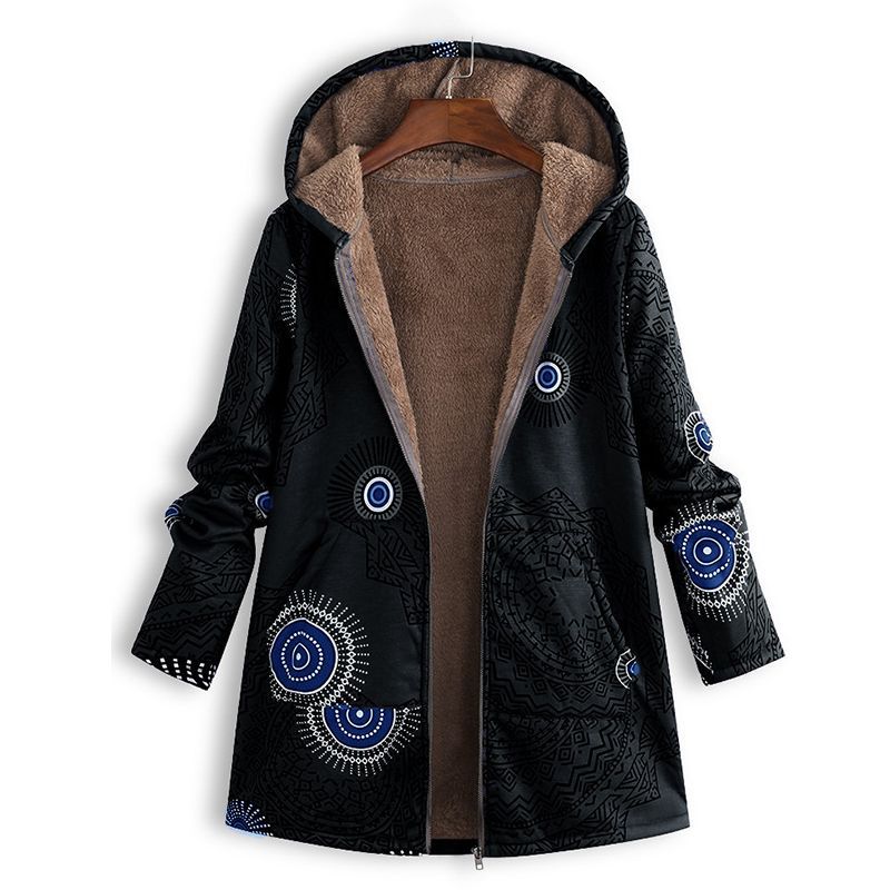Veste Vintage à motifs pour femmes | Longue