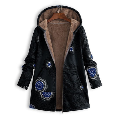 Veste Vintage à motifs pour femmes | Longue