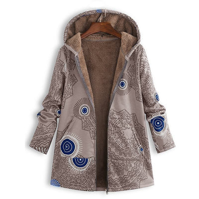 Veste Vintage à motifs pour femmes | Longue