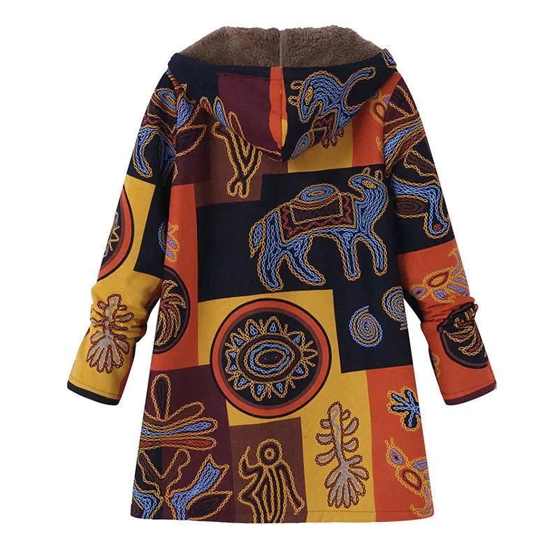 Veste Vintage à motifs pour femmes | Longue