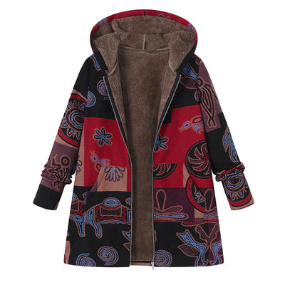 Veste Vintage à motifs pour femmes | Longue