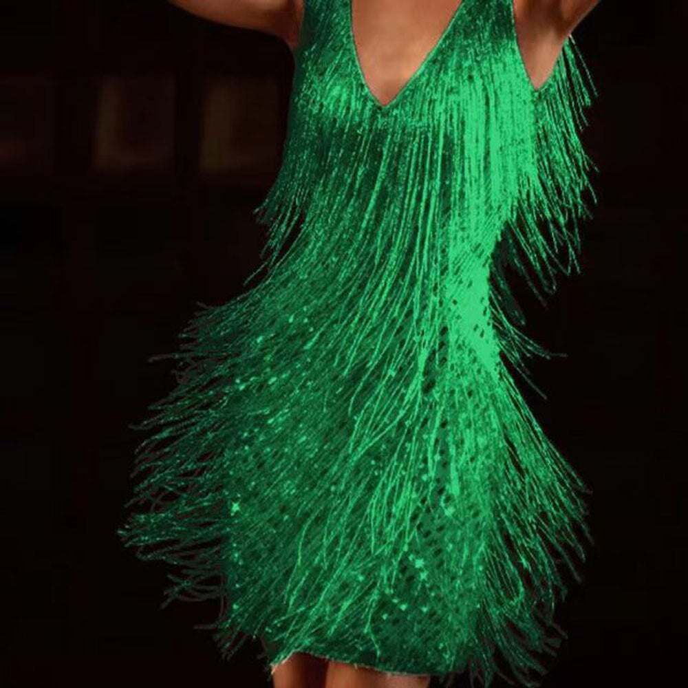 Victoria | Robe de soirée à franges étincelantes pour femmes | Mini