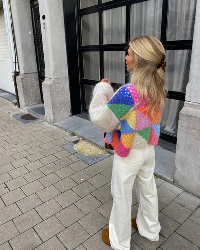 Cardigan Patchwork Femme | Chaud