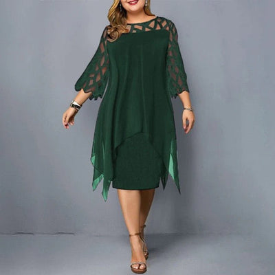 Robe à fleurs pour femmes de taille supérieure | Midi