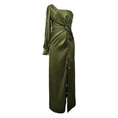 Robe drapée asymétrique pour femme | Maxi