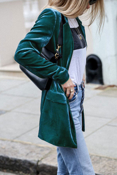 Blazer en velours pour femmes | Chaud