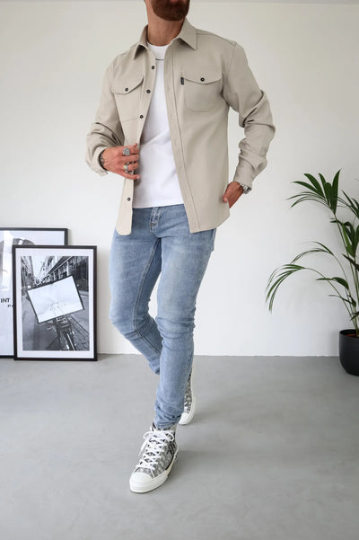 Veste de chemise moderne pour hommes | Chaud