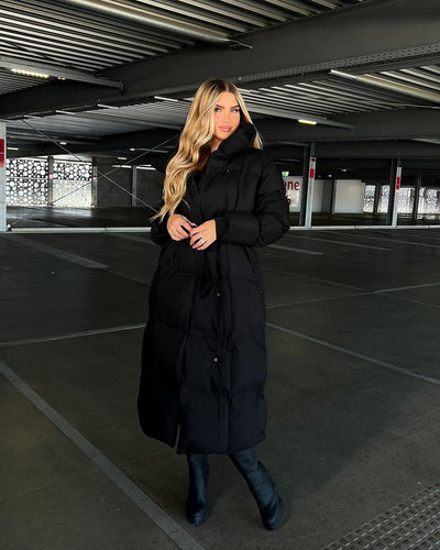 Manteau bouffant d'hiver pour femmes | Longue