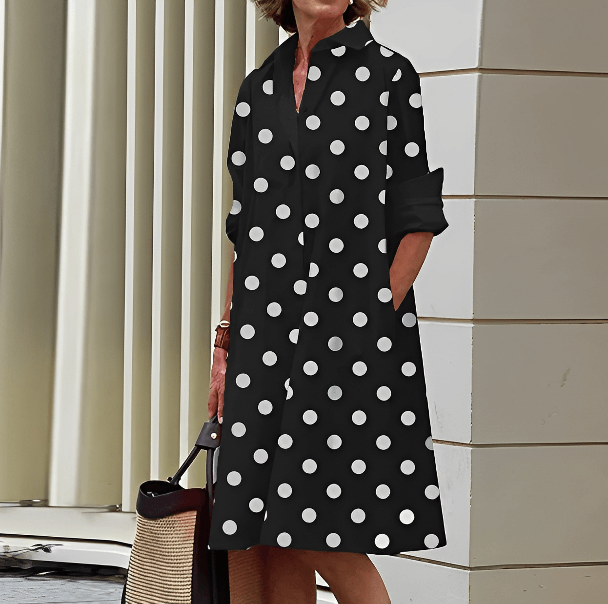 Robe chemise classique pour femmes | Midi