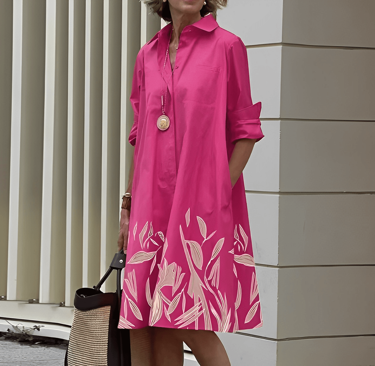 Robe chemise classique pour femmes | Midi
