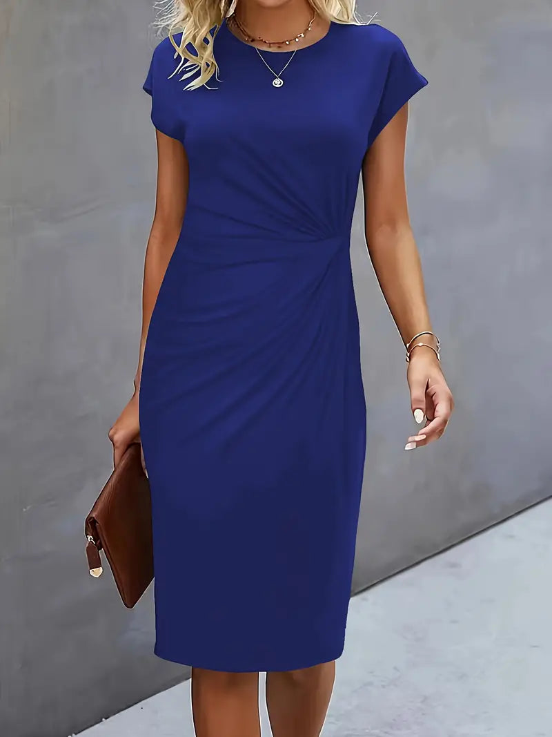Robe de couleur unie pour femmes | Midi