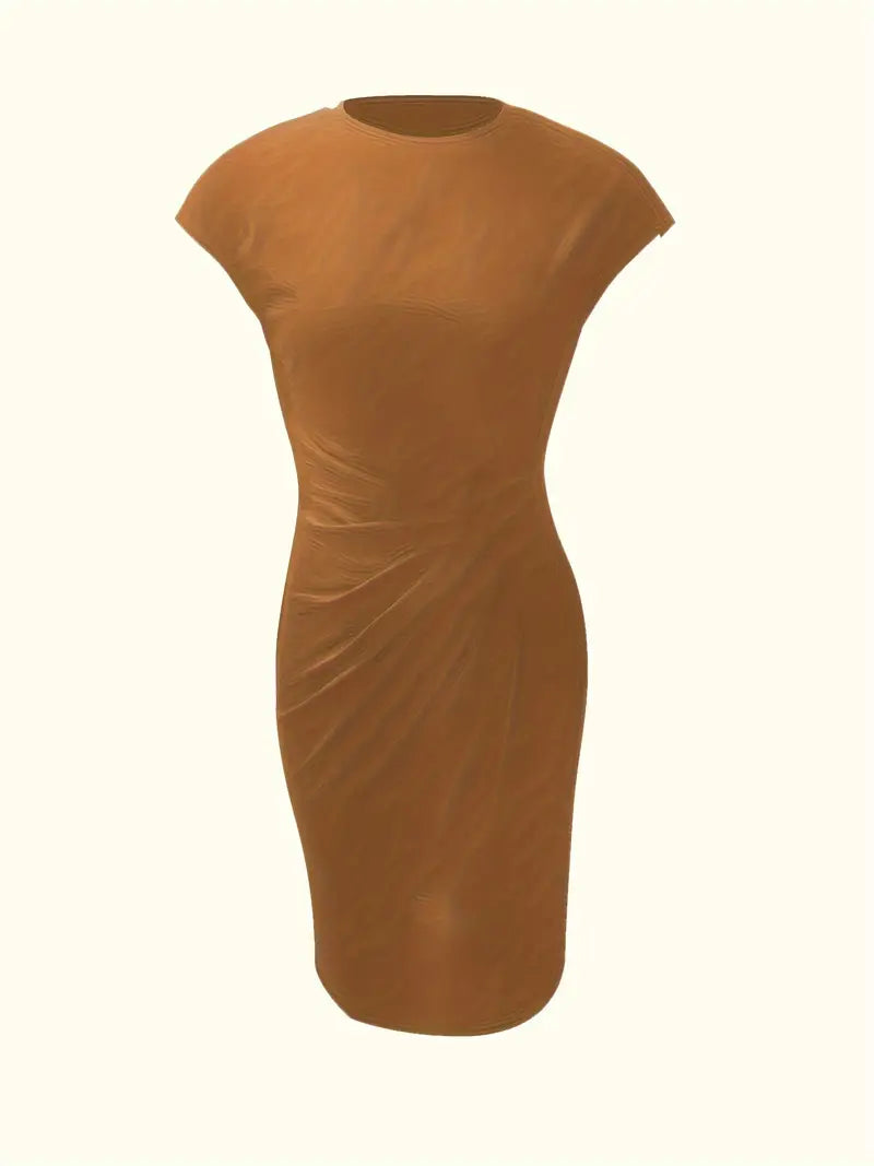 Robe de couleur unie pour femmes | Midi