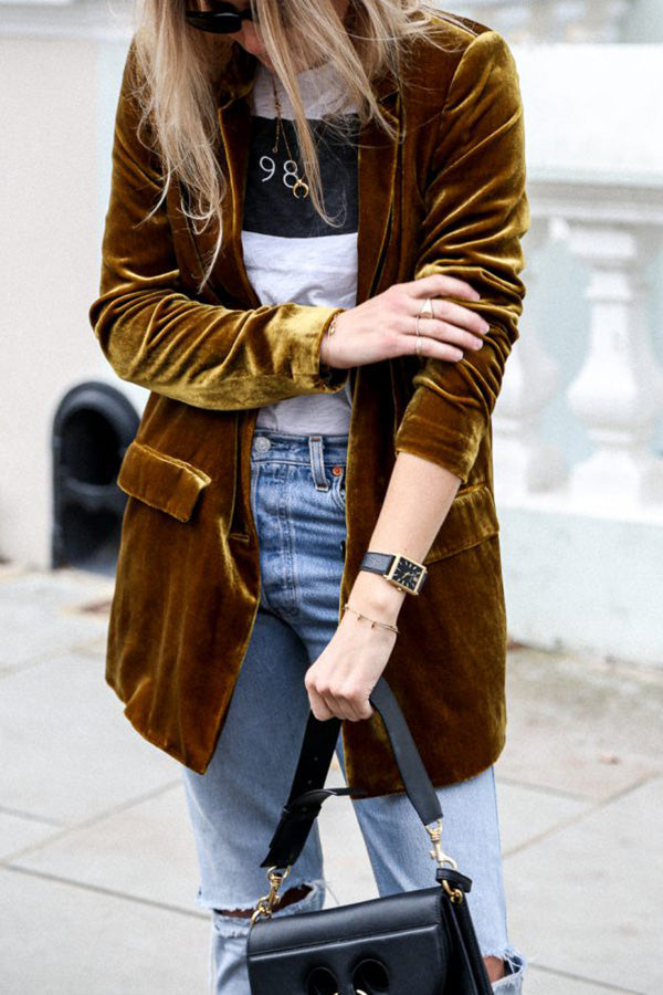 Blazer en velours pour femmes | Chaud