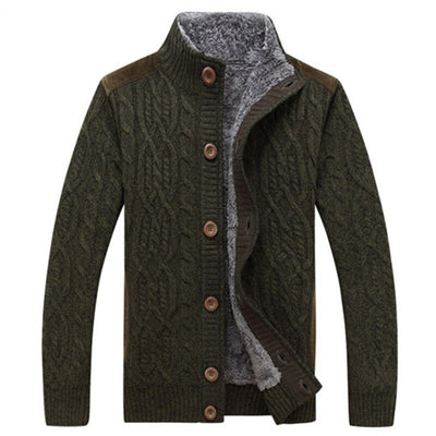 Cardigan en tricot torsadé pour hommes | Chaud