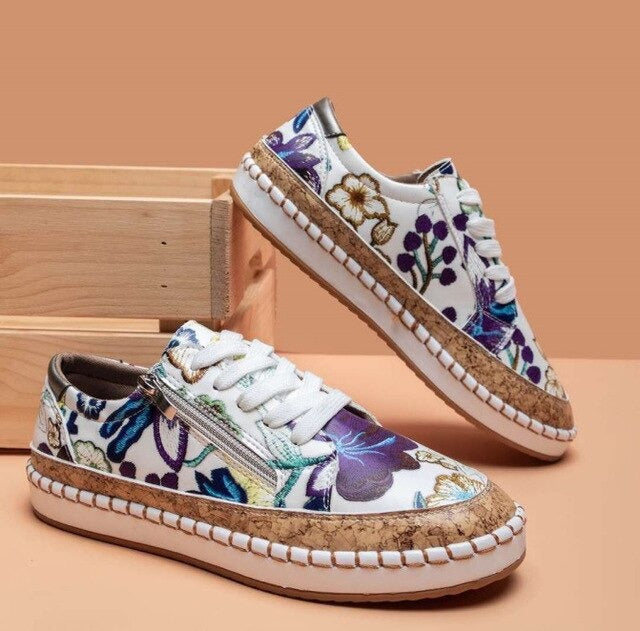 Baskets à fleurs tendance pour femmes | Confort