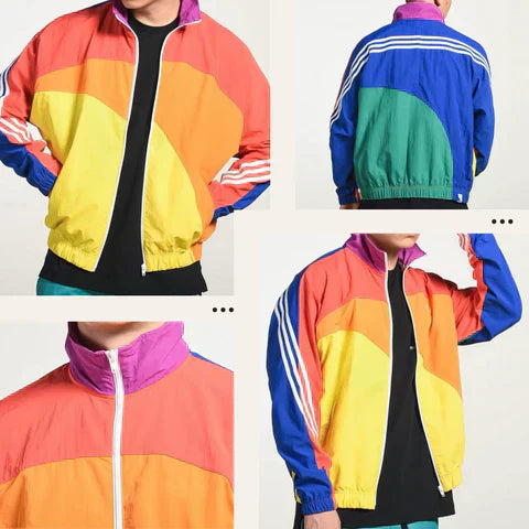 Veste coupe-vent d'inspiration rétro pour hommes | Chaud