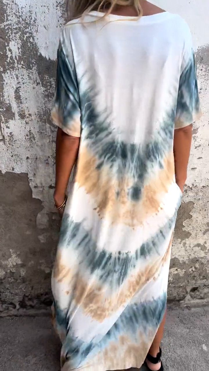 Robe élégante Tie-Dye pour femme | Maxi