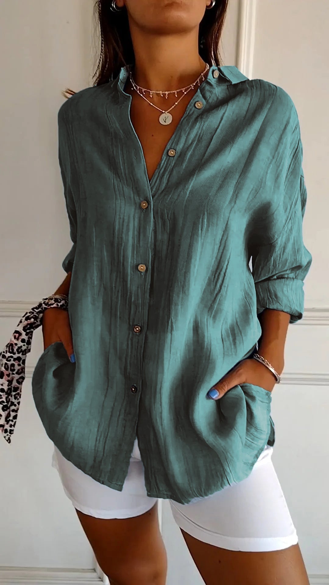 Chemise légère élégante pour femmes | Manches longues