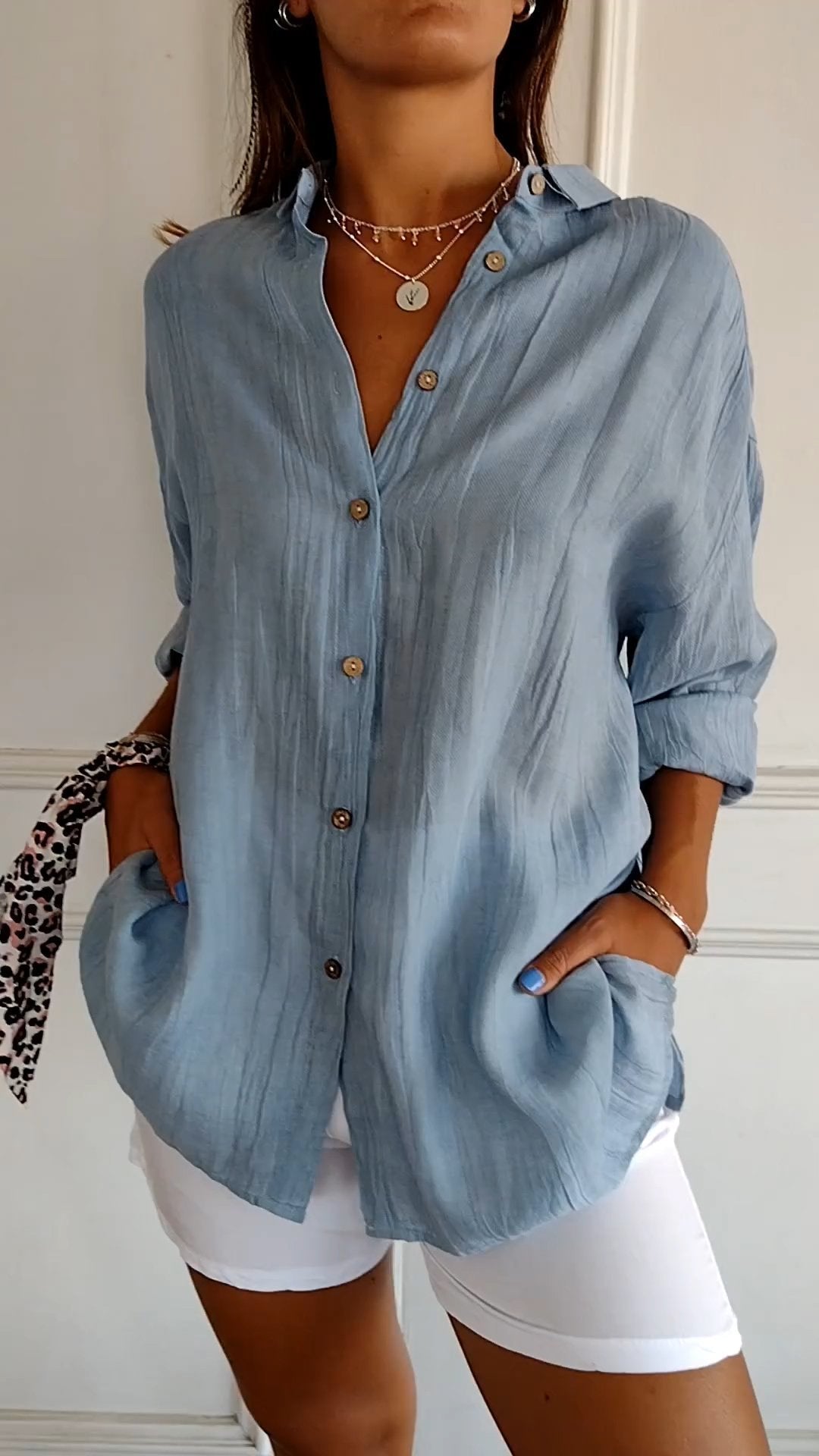 Chemise légère élégante pour femmes | Manches longues