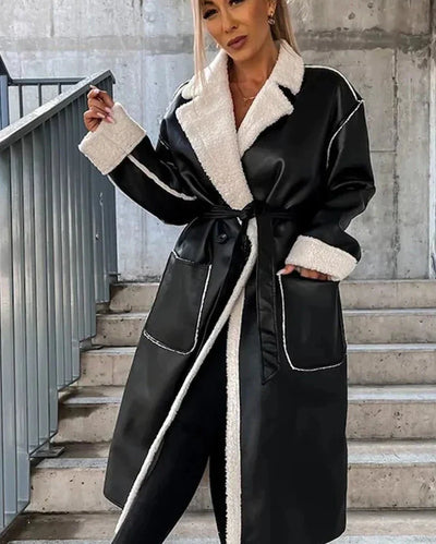 Manteau en cuir pour femme | Longue