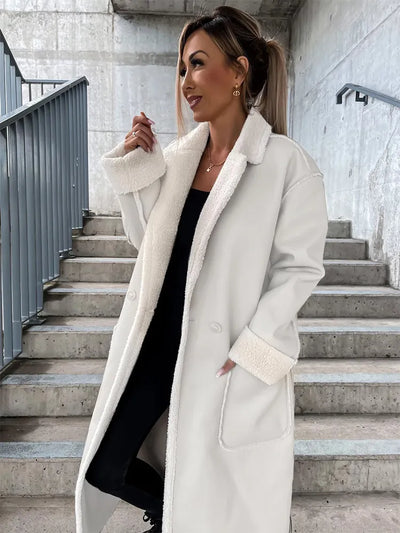 Manteau en cuir pour femme | Longue
