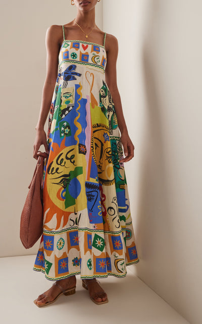 Robe d'été vibrante sans manches pour femmes | Maxi