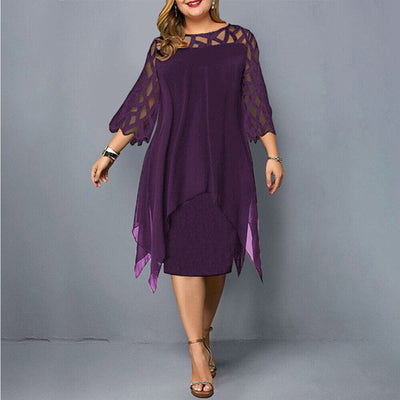 Robe à fleurs pour femmes de taille supérieure | Midi