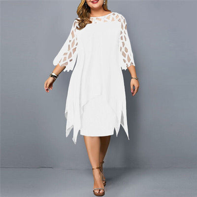 Robe à fleurs pour femmes de taille supérieure | Midi