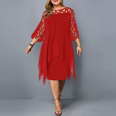 Robe à fleurs pour femmes de taille supérieure | Midi