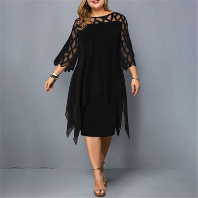 Robe à fleurs pour femmes de taille supérieure | Midi