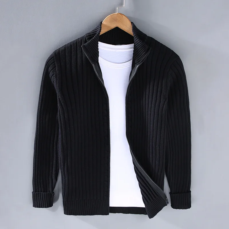 Cardigan en laine Shetland pour homme | Chaud