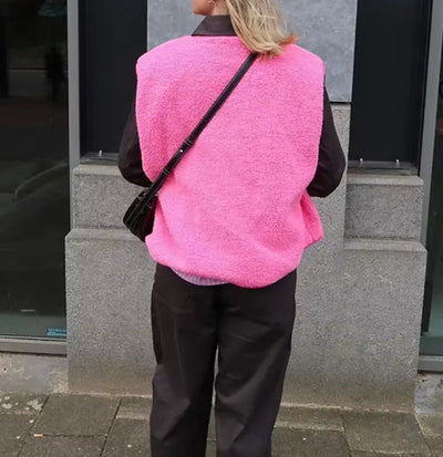 Gilet boutonné pour femmes | sans manches