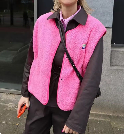 Gilet boutonné pour femmes | sans manches