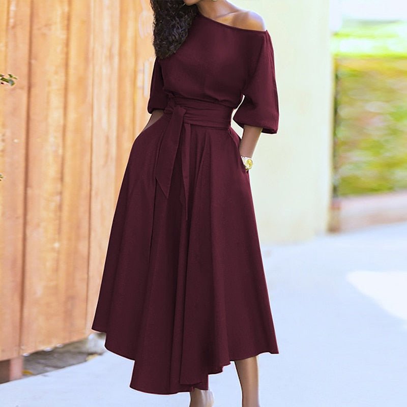 Robe Élégante A Line Pour Femmes | Midi