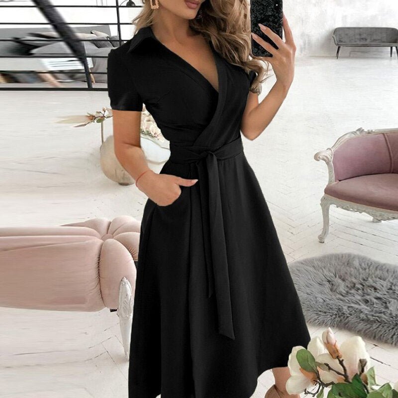 Robe Élégante A Line Pour Femmes | Midi