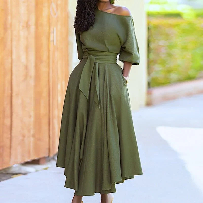 Robe Élégante A Line Pour Femmes | Midi