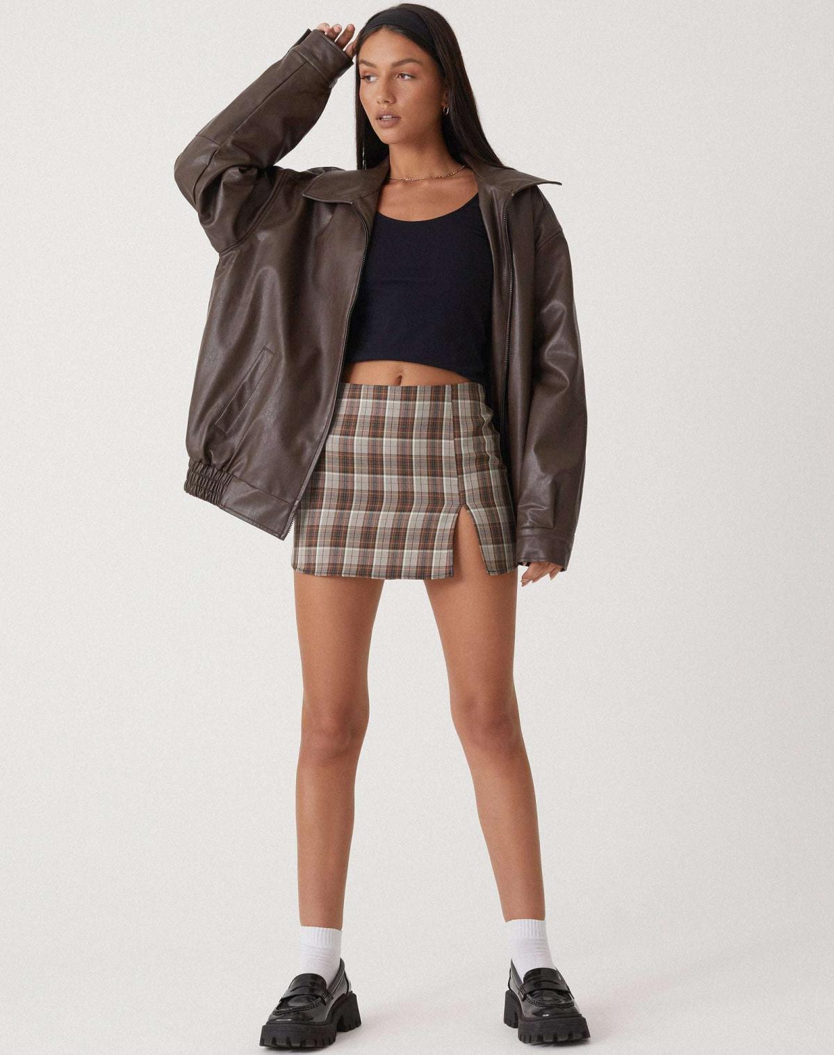 Veste en cuir ample pour femmes | Vintage